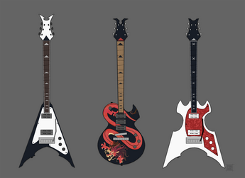Guitar designs for my character Jamie
