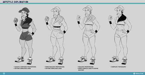 Exploration of styles for a potential character