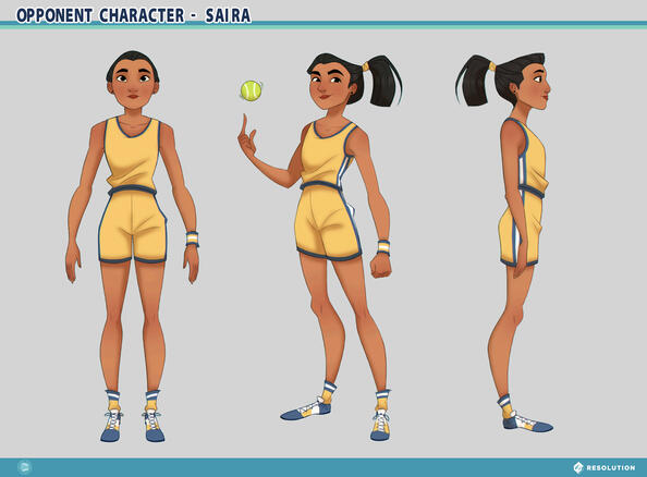 One of the opponent characters: Saira